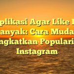 Aplikasi Agar Like IG Banyak: Cara Mudah Meningkatkan Popularitas di Instagram