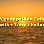 Cara Mendapatkan Followers di Twitter Tanpa Following