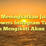 Cara Meningkatkan Jumlah Followers Instagram Tanpa Perlu Mengikuti Akun Lain