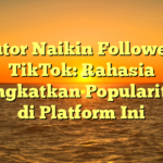 Tutor Naikin Followers TikTok: Rahasia Meningkatkan Popularitasmu di Platform Ini